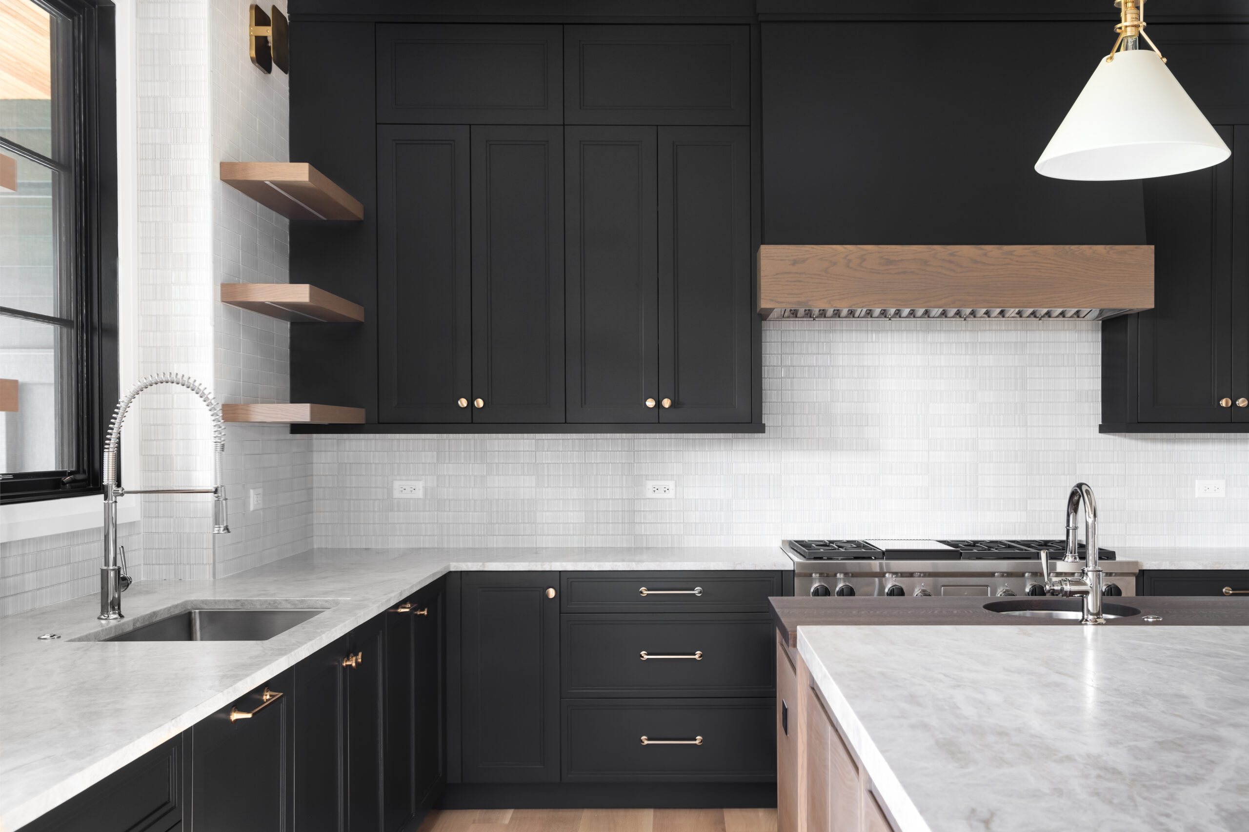 black and white painted kitchen cabinets